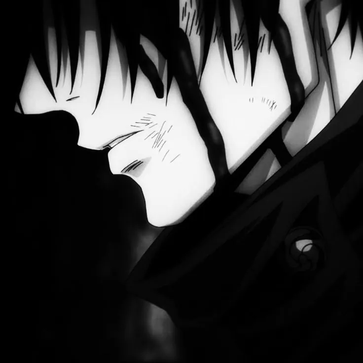 Megumi Fushiguro icons em preto e branco