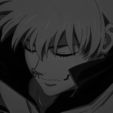 icons de anime em preto e branco
