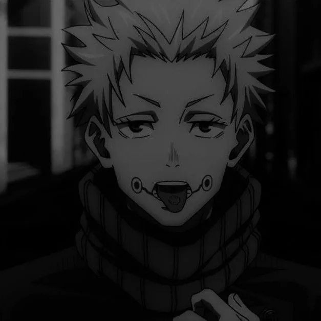 icons de anime em preto e branco
