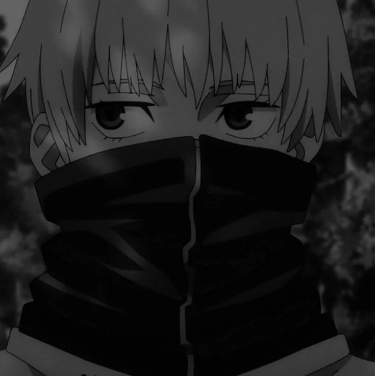 icons de anime em preto e branco