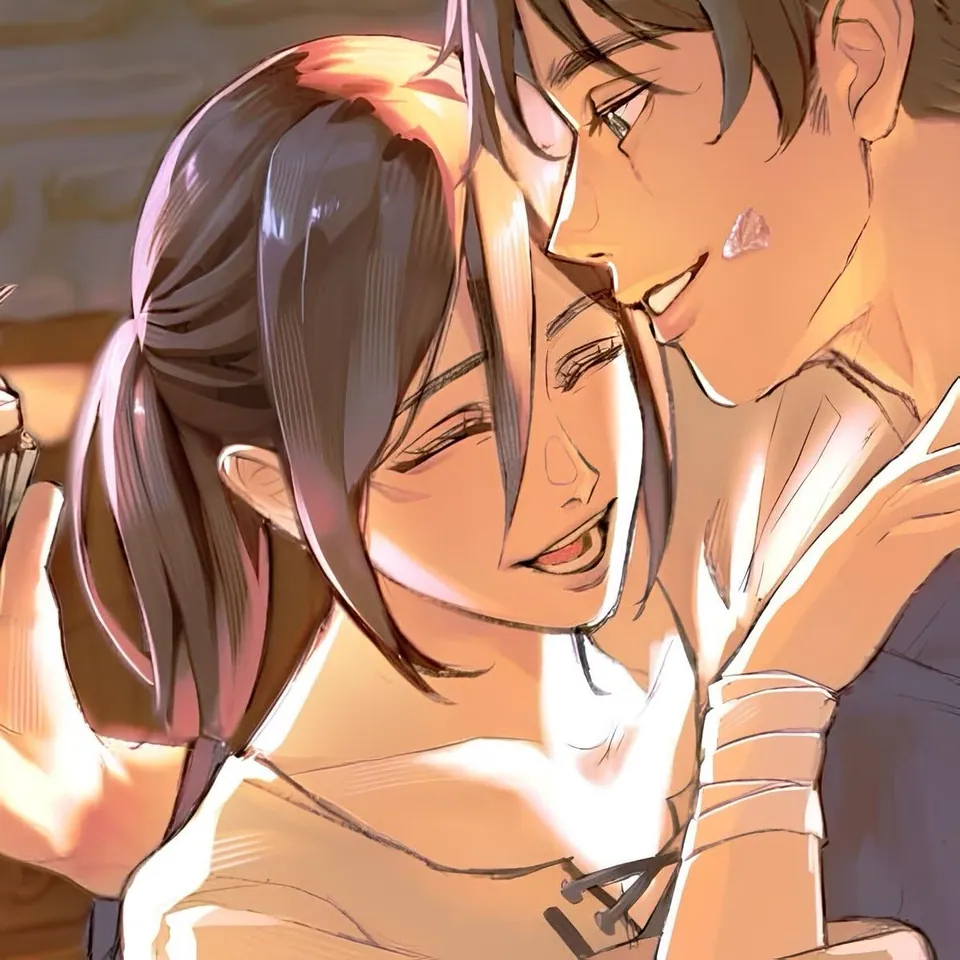 Eren e Mikasa de Attack on Titan