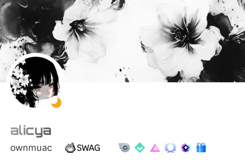 Perfil estético preto e branco com flores