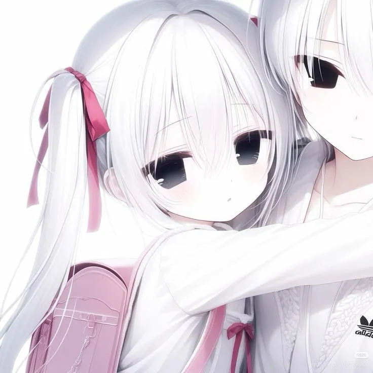 Casal anime fofo abrindo matching