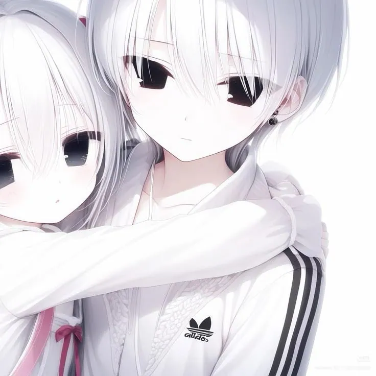 Casal anime fofo abrindo matching