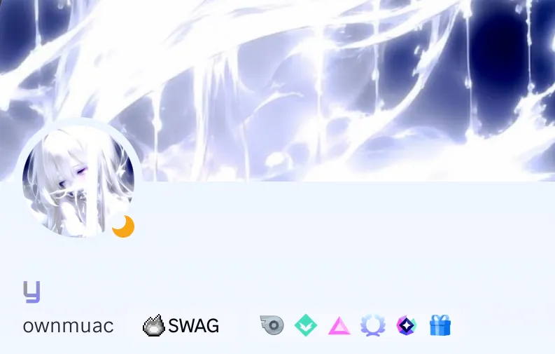 perfil anime branco e azul escuro