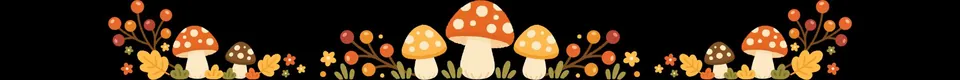 Barrinha com cogumelos fofos brilhantes