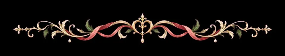 Barrinha ornamental gótica vermelha e preta