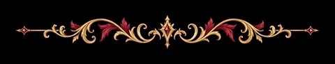 Barrinha ornamental dourada e vermelha