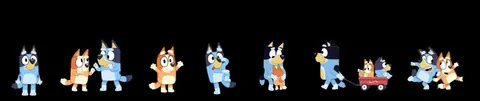 Barrinha com personagens de Bluey