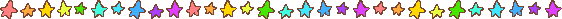Barrinha com estrelas coloridas