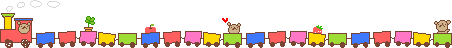 barrinha de trem colorido em pixel art