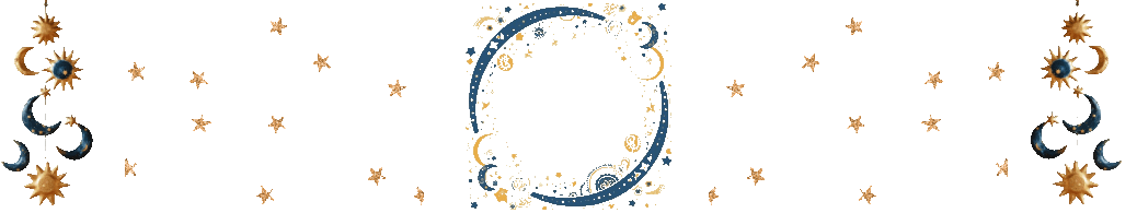 Barrinha com estrelas e luas douradas